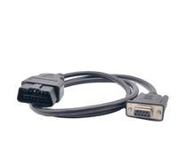 Cable OBD2 de 16 pines a puerto serie DB9 hembra, adaptador RS232, cable para coche de 1.13 metros, 16 pines a DB9, cable serie RS232 OBD2