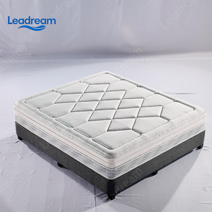 Colchón Moderno King Size con Acolchado Independiente, Parte Superior Acolchada con Diseño de Diamantes y Base Tejida en Gris Carbón para el Hogar - Product Image 1