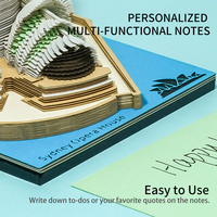 Bloc-notes modèle Landmark, souvenir de voyage d'Australie, décoration de bureau, bloc-notes créatif 3D en papier découpé représentant la Mégaphone de Sydney