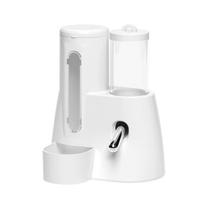 Dispensador de botellas de agua para animales pequeños 2 en 1 sin goteo y cuenco de comida automático para hámsteres enanos sirios, accesorios de jaula para hámster - Product Image 1