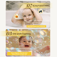 À base de plantes doux 2-en-1 argousier parfumé shampooing nettoyant pour le corps enfants liquide nettoyant hydratant adoucissant cheveux pour les douches de bébé