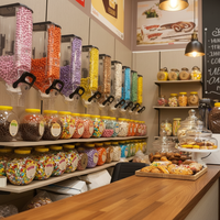 Distributeur de nourriture en vrac ECOBOX, bac à gravité pour céréales, noix, grains de café, distributeur de bonbons en plastique pour magasin, distributeur de friandises pour la maison