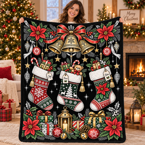 Custom Christmas DIY Coloring <b>Throw</b> Blanket Rectangular Plush Home Decor Winter Family Activity Kids Gift OEM/ODM - Product Image 4