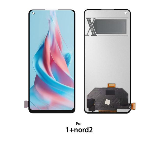 XJE Factory Mobile Phone Lcd 6.4'' Touch Screen for ONEPLUS NORD2 INCELL Lcd Screen Touch Digitizer Assembly Replacement Parts