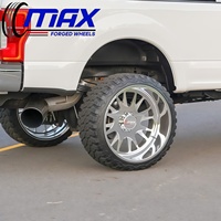 Jantes en aluminium forgé 22x12 6x139.7 chromées à rebord profond pour Ram 1500 Silverado 1500 avec enjoliveurs flottants personnalisés