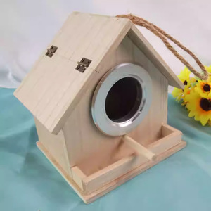 Nichoirs à oiseaux en bois au design moderne, durables pour l'extérieur, nichoir suspendu pour pinsons, colibris, cardinaux, jardin, campagne - Product Image 2