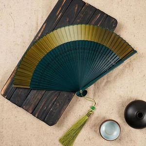 Color-Changing Bamboo Fan with Portable Design Folk Art Pattern Love Theme for New Year Festive Decor Business <b>Gifts</b> Ready Ship - Product Image 1