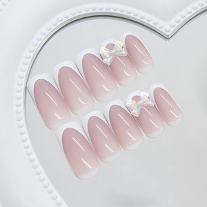 <span class=keywords><strong>Faux</strong></span> <span class=keywords><strong>ongles</strong></span> à presser pour fille, motif arc-en-ciel français violet, forme carrée, amovibles, protection des <span class=keywords><strong>ongles</strong></span>, 24 pièces, longueur moyenne, assortis à tous les styles - Product Image 3