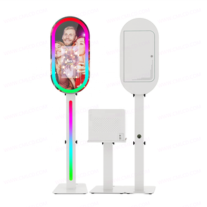 Selfie Magische Foto Ovale Spiegelcabine 13.3 Inch Touchscreen Monitor Photobooth Kiosk Met Dnp/Hiti/Citizen Printerstandaard - Product Image 6