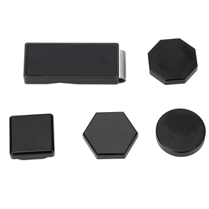 Caja de tiza magnética para taco de billar, 4 Uds., con <span class=keywords><strong>Clip</strong></span>, <span class=keywords><strong>Mini</strong></span> Caja de tiza de billar portátil, formas cuadradas redondas octogonales hexagonales, negro - Product Image 2