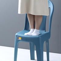 Chaises en plastique d'étude d'intérieur colorées, chaises en plastique sans bras empilables bjflamingo chaise de salle à manger solide de haute qualité