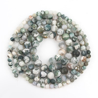 Perles en vrac givrées en pierre naturelle Aventurine, noires et blanches, pour colliers DIY, accessoires de bijoux, pierres précieuses