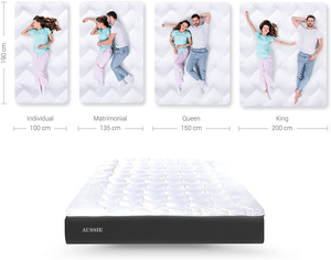 高品質睡眠用シングル、ダブル、フル、キング、クイーンマットレス、ロイヤルラグジュアリー高密度ジェルメモリーフォームポケットスプリングマットレス - Product Image 3