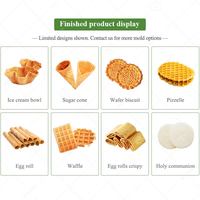 Machine électrique pour la fabrication de gaufrettes, mini-rouleaux d'œufs, cornets de gaufres et de sucres roulés en forme d'ours pour crème glacée