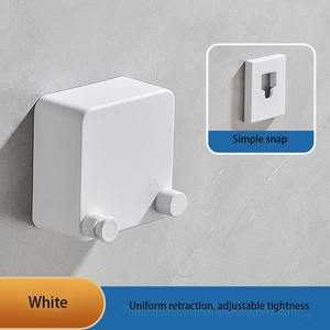 Línea de lavandería retráctil Invisible <span class=keywords><strong>Cable</strong></span> de acero inoxidable 304 <span class=keywords><strong>para</strong></span> Hotel, hogar, balcón, baño, <span class=keywords><strong>tendedero</strong></span> sin Taladro - Product Image 6