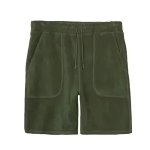 Men Terry Towelling 100% Organic Cotton Men's Shorts Luxury Quality Plain Solid Colors Shorts Custom Men Sweat Shorts