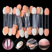 Hadiyah Beauty – Nouvelle collection de pinceaux de luxe jetables pour fard à paupières, double face, éponge, poils de Kolinsky, manche serti, pour nail art