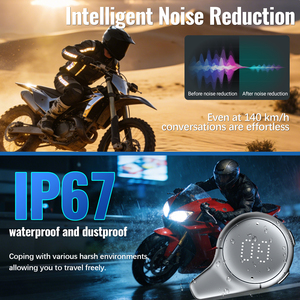 Intercom de casque de moto BEEBEST BE700, étanche IP67, pour casque Bluetooth, lecteur de <span class=keywords><strong>musique</strong></span> numérique en réseau, talkie-walkie - Product Image 6