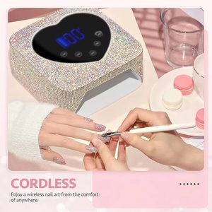 Lampe à ongles UV LED sans fil 72W rechargeable, séchoir tactile à polymérisation rapide, portable pour usage domestique, double lumière - Product Image 5