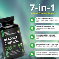Capsules de soutien de la prostate pour hommes, marque privée OEM, complexe de palmier nain, pygeum, ortie, champignon Reishi, formule personnalisée, 60 unités