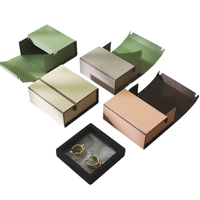 Caja Rígida para Joyería de Papel de Arte Ecológico de Lujo, Hecha con Materiales Reciclados, con Relieve, para Empaque de Anillos, Aretes, Collares y Pulseras