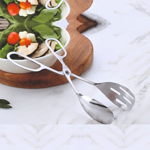 ที่คีบอาหารอเนกประสงค์สแตนเลสสำหรับสลัด พาสต้า อาหารทอด ผัก - เป็นมิตรกับสิ่งแวดล้อม ใช้กับเครื่องล้างจานและเตาอบได้ - Product Image 3