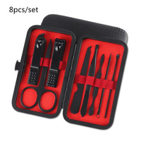 Coupe-ongles noir de bonne qualité ensemble d'outils de manucure de beauté 7/8/10/12/15/18/24 pièces/ensemble coupe-peaux mortes ensemble de manucure pédicure