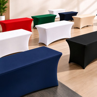 Nappe extensible en soie de lait faite à la main, entièrement enveloppante, pour hôtel, mariage, conférence, anti-poussière, impression personnalisée