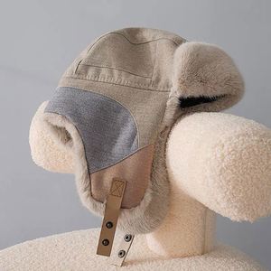 Fleece Men Women Winter Warm Trapper <b>Hat</b> Fashion Splicing Style Ear protection Thickened Outdoor Cold Winter <b>Hat</b> - Product Image 4