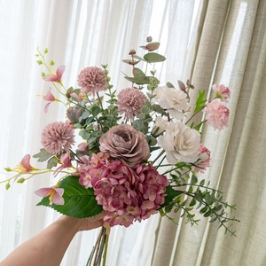 Bouquet de fleurs artificielles CallaFloral en tissu tissé plastique, décoration intérieure, accessoires de mariage CF02133 - Product Image 2