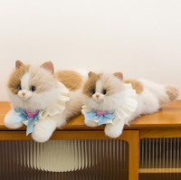 Sac à dos en peluche chat réaliste, jouet en peluche personnalisé, cadeau mignon pour fille