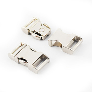 Boucle métallique pour animaux de compagnie 10 mm à verrouillage automatique en alliage de zinc argenté, boucle réglable pour sangles de sacs, ceintures, sacs à dos et accessoires vestimentaires - Product Image 1