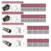 Connecteur circulaire push-pull 4 broches BEXKOM Hirose HR10A-7P-4P, étanche IP67, petite taille, faible coût, OEM personnalisé, faible MOQ, Chine