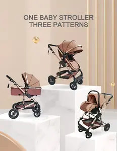 Factory Wholesale 3 In 1 Baby Stroller Luxury High Landscape Poussette Multi-Functional Baby Pram Baby Strollers For Travel