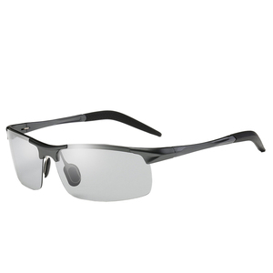 Gafas de Sol Unisex de Aleación de Aluminio y Magnesio para Ciclismo, Gafas de Conducir Polarizadas Fotocromáticas Deportivas de Moda para Hombre con Logotipo en la Lente - Product Image 3