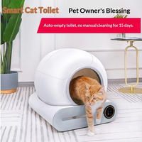 Grande litière pour chat intelligente, contrôlée par application WIFI, électrique, automatique, anti-odeurs, autonettoyante, design sphérique, capacité de 9L