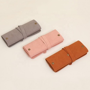 Luxury 1.4mm Microfiber Travel Storage Jewellery Pouch <b>Case</b> Custom Logo Roll-<b>up</b> High Quality Organizer for Jewelry - Product Image 2