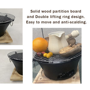 Barbecue portable rond en fonte pour la maison, le <span class=keywords><strong>camping</strong></span>, <span class=keywords><strong>les</strong></span> pique-niques, <span class=keywords><strong>les</strong></span> voyages en plein air, l'île du <span class=keywords><strong>paradis</strong></span> - Product Image 4