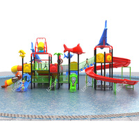 Outdoor-Wasserpark Kinderspielplatz Wasserrutsche für Kinder Schwimmbad-Rutsche