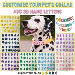 <span class=keywords><strong>Collare</strong></span> per Cani in Silicone Personalizzabile <span class=keywords><strong>con</strong></span> Lettere Rimovibili, <span class=keywords><strong>Collare</strong></span> Impermeabile in PVC, Collari Personalizzati <span class=keywords><strong>con</strong></span> Targhetta <span class=keywords><strong>Nome</strong></span> - Product Image 2