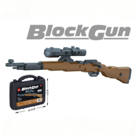 Mini pistolet de construction en blocs, kit d'assemblage DIY avec boîte de rangement portable, série de collection pour enfants et adultes, vente en gros
