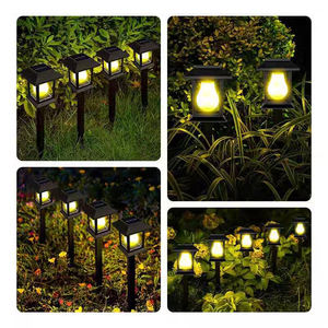 Lumière de <span class=keywords><strong>voie</strong></span> de jardin extérieure solaire IP67 avec abat-jour transparent à filament LED et extension ABS piquet de sol étanche pour pelouse - Product Image 2