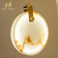 Lustre LED personnalisé en verre et cristal d'alabastro pour décoration intérieure, idéal pour villa, hall d'hôtel et escalier