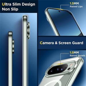 Custodia Magnetica Trasparente in TPU e Acrilico Ibrido Anti-Caduta per Google Pixel Serie 7/8/9/10 <span class=keywords><strong>Tutti</strong></span> i Modelli - Product Image 4