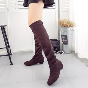 Botas de Montaria para Mulheres com Panturrilha Larga, Botas de Inverno Altas e Planas - Product Image 5