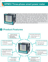 Medidor de Energía Inteligente Trifásico Clase 0.5S Bidireccional de Cuatro Cuadrantes, Armónicos del 2 al 31, RS485, Compatible con KPM53E