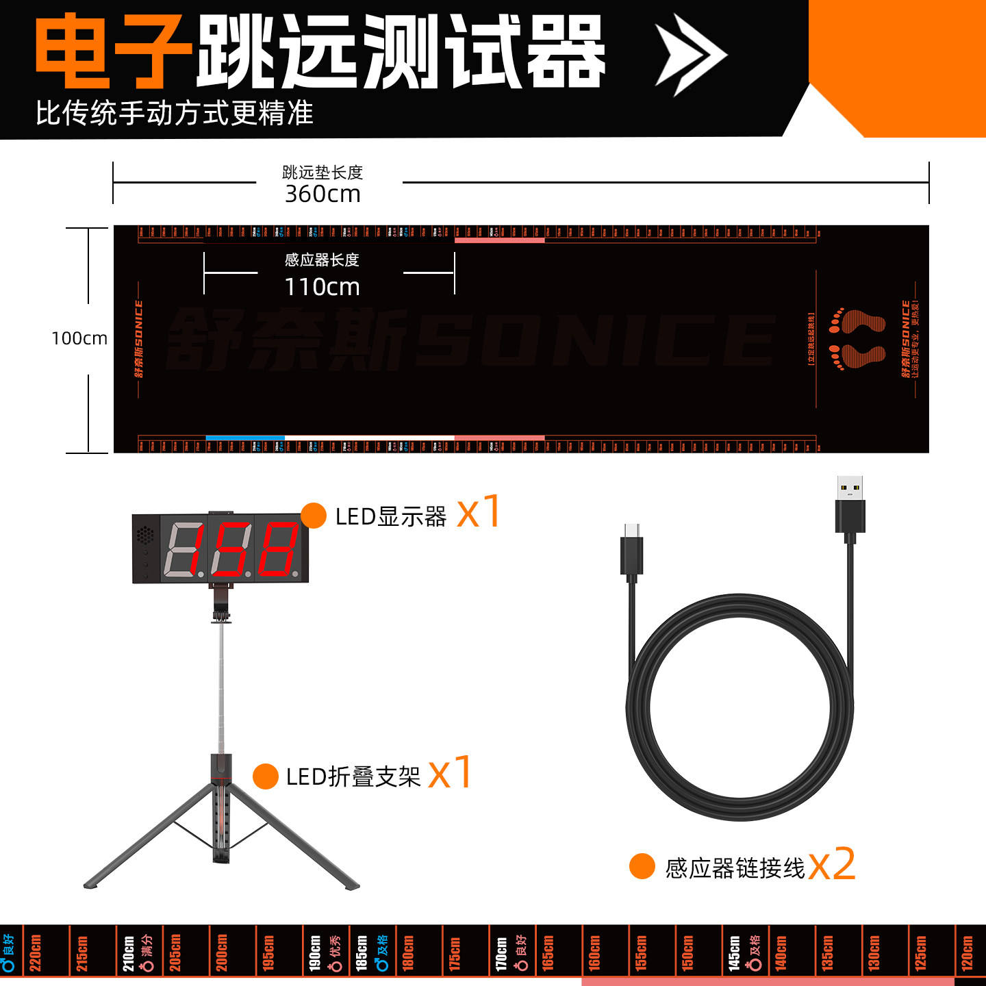 Black-voice broadcast-smart electronic jumping mat