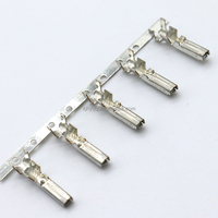 Terminales de Crimpado Hembra Plateados Circulares 282466-1, Recubiertos de Cobre y Fósforo, para Cables de 15-13 AWG, Conector de Cable Automotriz Tyco Electronics