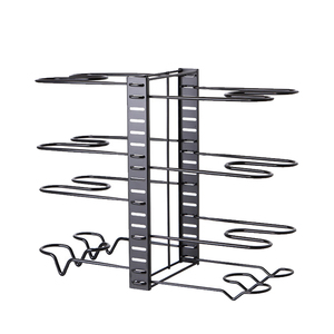 Nhà bếp Chậu Chảo giá 8 tầng đồ nấu nướng tổ chức có thể điều chỉnh có thể tháo rời kệ sắt cho Countertop góc dưới bồn rửa tủ - Product Image 6