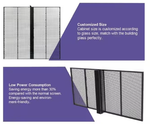 High Transparency LED Grille Screen Outdoor Waterproof Transparent LED Mesh Screen - Product Image 6